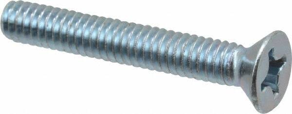 Value Collection #12-24 UNC, 1-1/2x22 OAL Phillips Drive Machine Screw - Flat Head, Grade 2 Steel, Zinc-Plated Finish, Without W