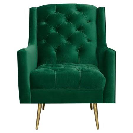 Mercer41 Delvale Wingback Chair, Green