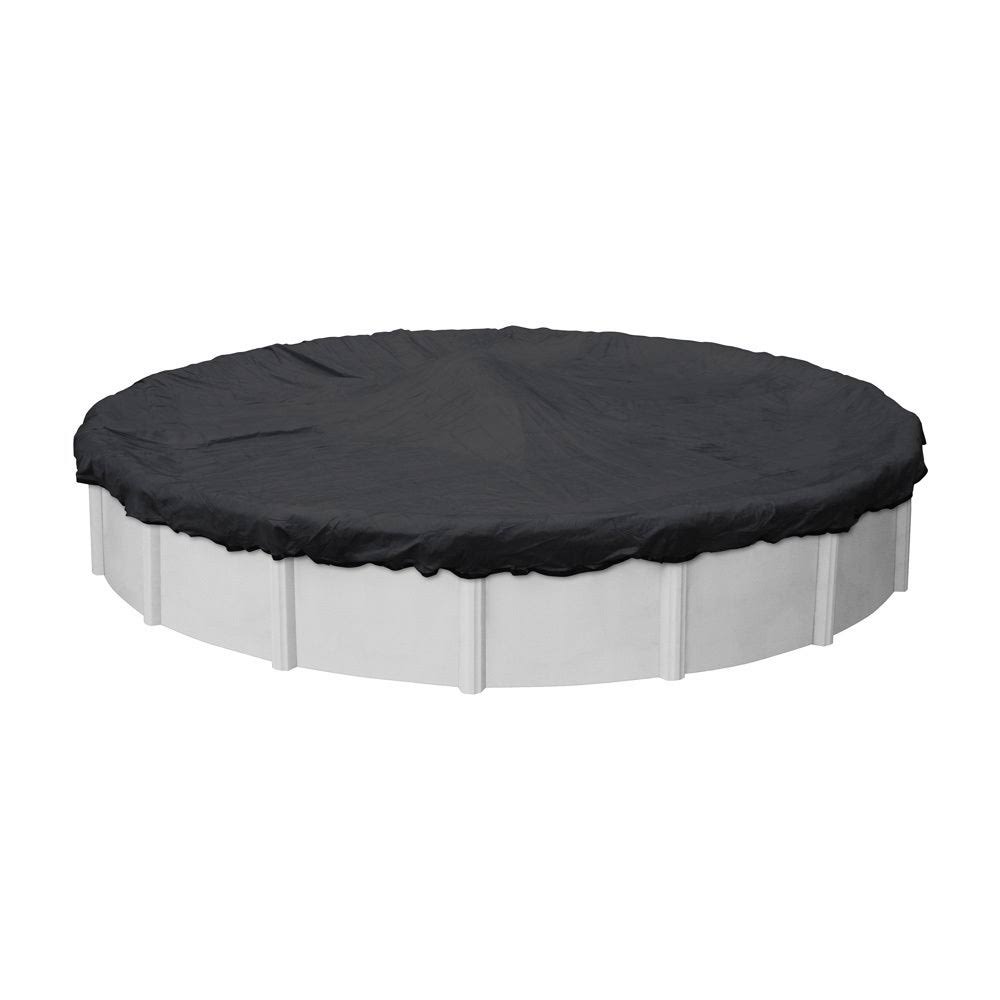 Pool Mate Heavy-Duty Black Mesh Winter Cover for Round Above Ground Swimming Pools 28&