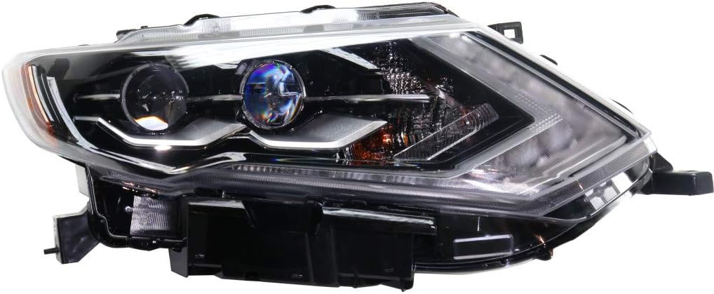KarParts360: For Nissan Rogue Head Light Assembly 2017 2018 Passenger Side w/Bulbs LED Type DOT Certified Replaces NI2503256