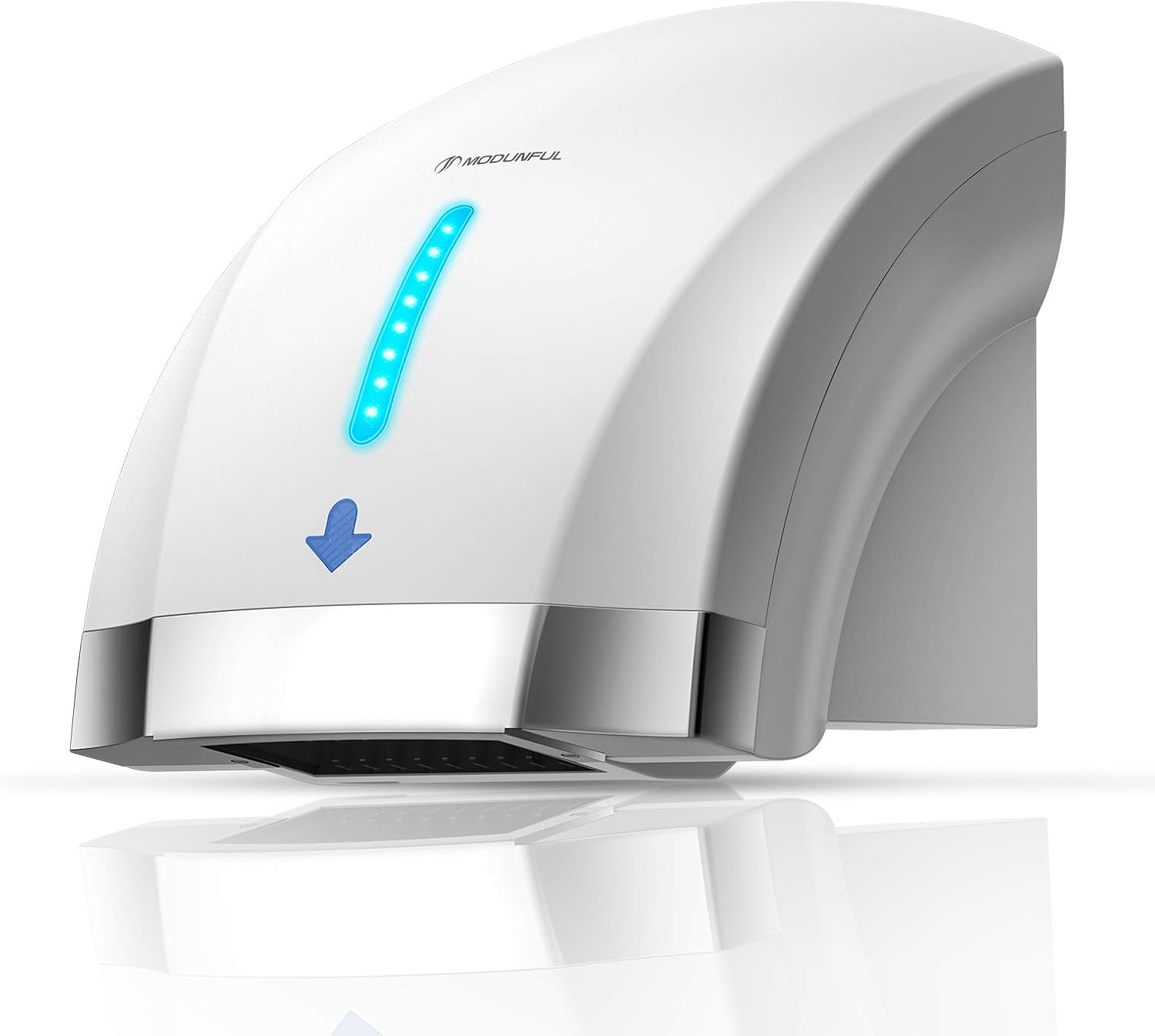 modunful Electric Heated Automatic Hand Dryers for Home Bathrooms Extra Quiet Low Noise(40db), Compact ABS Cover, Wall Mounted Type(1600w) M-699S