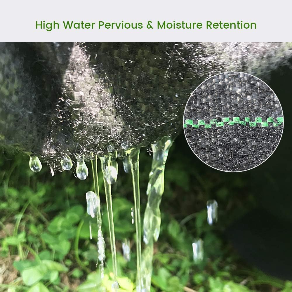 SQUEEZE master Pro 5oz Weed Barrier Landscape Farbric- 3x50ft -Heavy Duty Gardening Mat - Woven with PP & Cotton,1 Pack