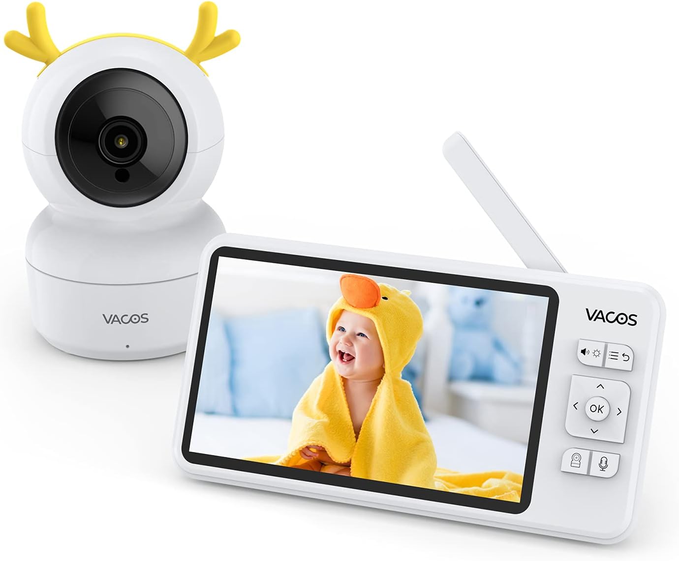 Vacos Video Baby Monitor with Camera and Audio - Baby Camera Monitor No WiFi with 720P 5