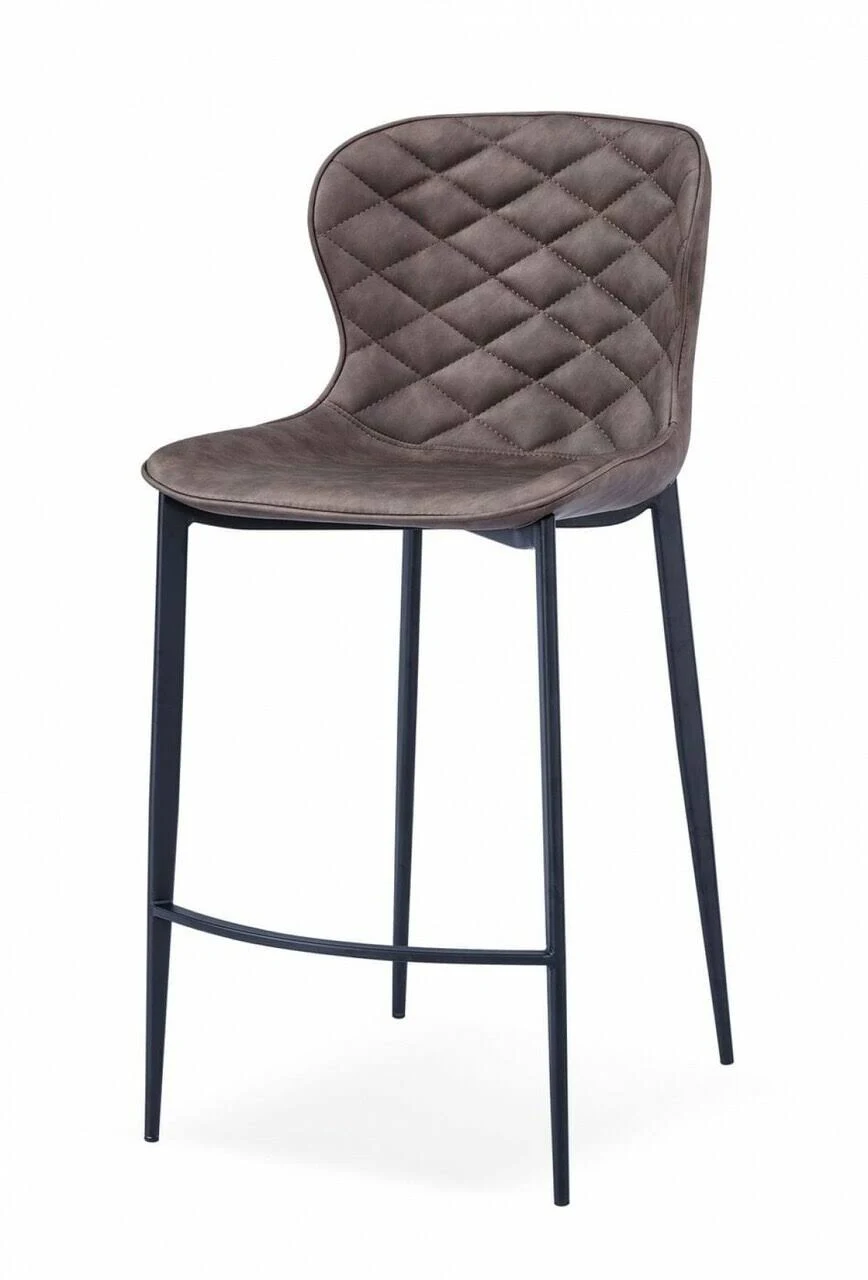 VIG Modrest Felicia Modern Brown u0026 Black Bar Stool (Set of 2)
