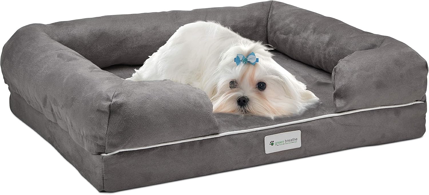 GREEN BREATHE ECO Odor Free Dog Bed | Luxury Memory Foam with Natures Activated Charcoal Odor Remover | Miracle Small Dog Bed [20