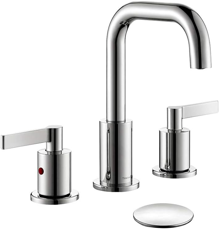 TimeArrow TAF288S-MT Two Handle 8 inch Widespread Bathroom Sink Faucet with Pop-Up Drain, Matte Black