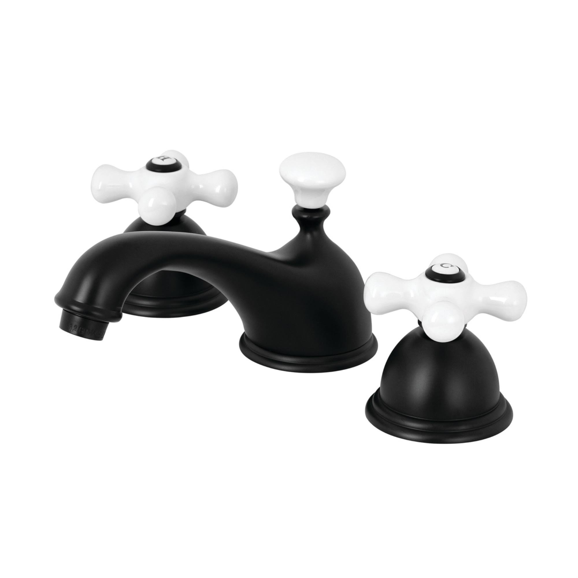 Kingston Brass Ks3960px 8 in. Widespread Bathroom Faucet, Matte Black