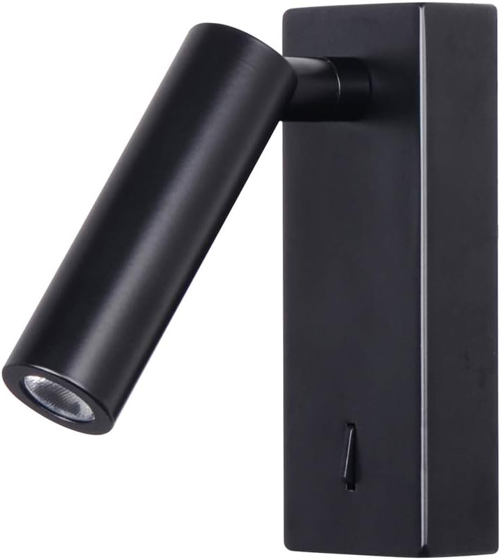 Agese Wall Mounted Reading Light Sconces Lamp Rocker Switch CREE LED 3W Warm White 3000K Input 110-240V AC Hardwired Not Cord