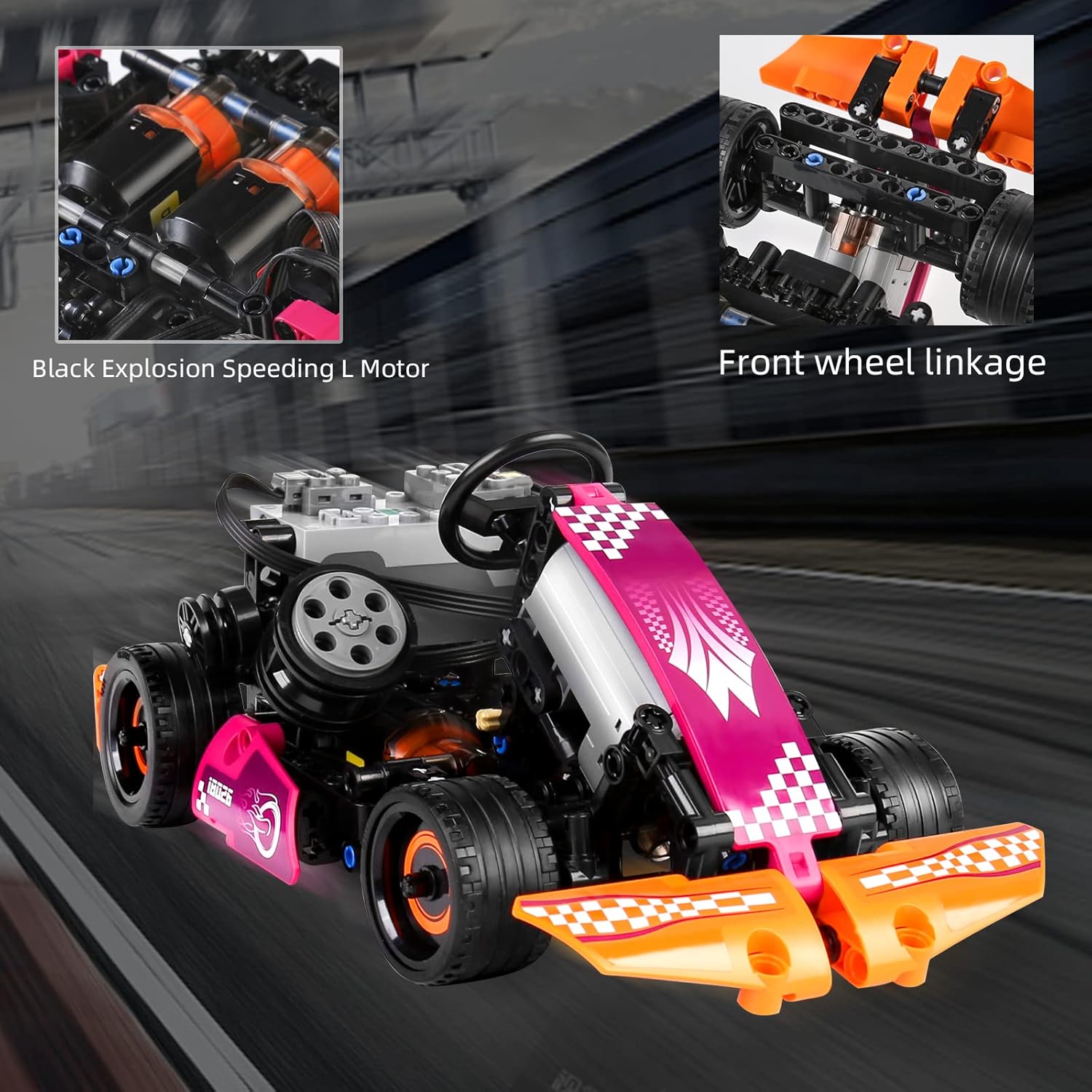 YESHIN Remote Control Racing Model Building Blocks Kit, 289 Pieces APP Control R/C High Speed Climbing Car Building Toy, Birthday for Kids Boys Age 8+