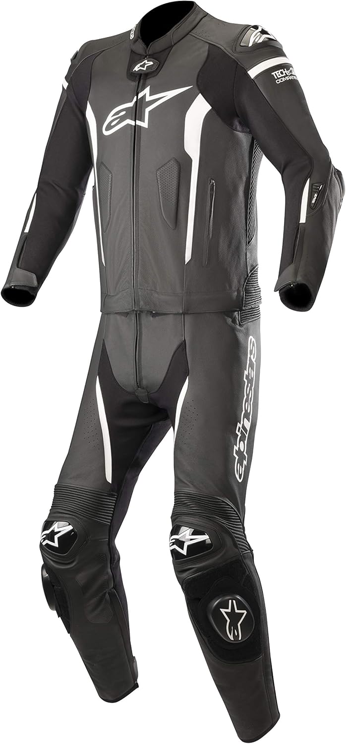 Alpinestars Missile Leather Two-Piece Suit (Tech Air Compatible) (56) (Black/White)