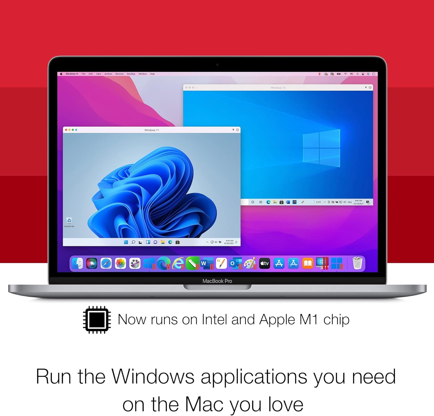 Parallels Desktop 17 for Mac Pro Edition | Run Windows on Mac Virtual Machine Software | 1-Year Subscription [Mac Key Card]