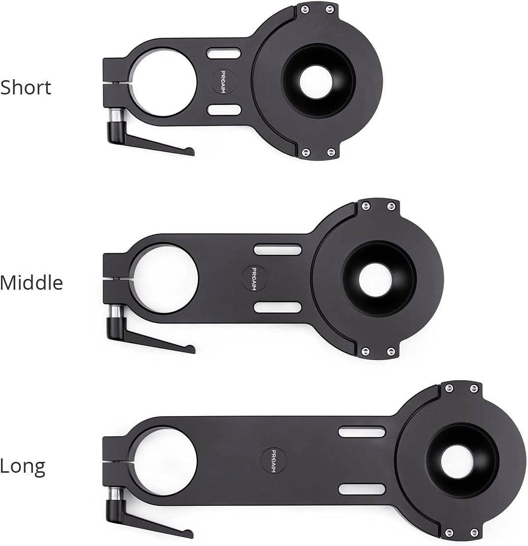 PROAIM Offset Bowl Adapter Bracket 100mm (Long) Euro/Elemac Mount for Dolly, Bazooka, Jib Crane | Heavy-Duty Aluminum Made Accepts All Cameras DSLR Video DV HDV Film Cinema Camcorder (EB-231-02-N)