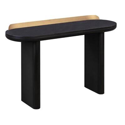 Bateman 48x22 Solid Wood Console Table Color: Black