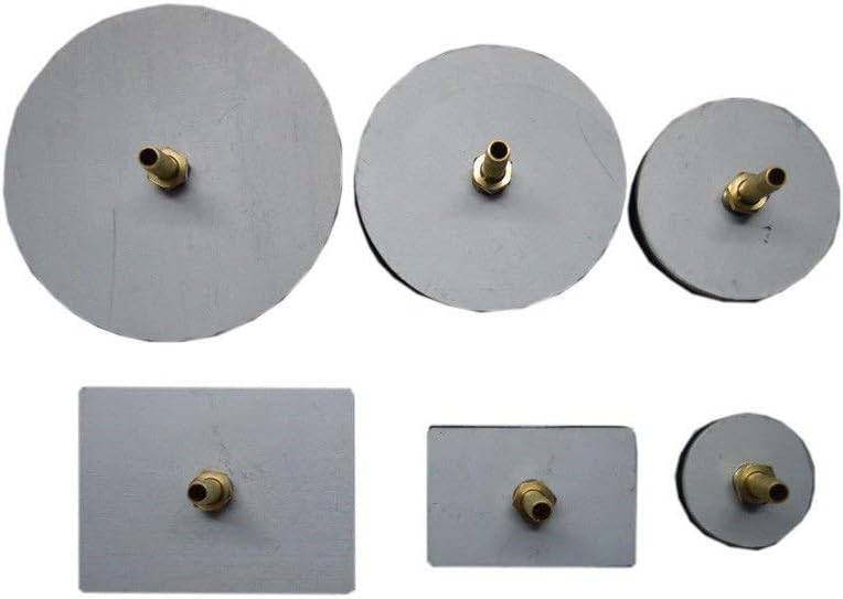 VALVE SEAT LEAKAGE VACUUM TESTER PADS - 6 PADS WITH BRASS FITTINGS - NEW
