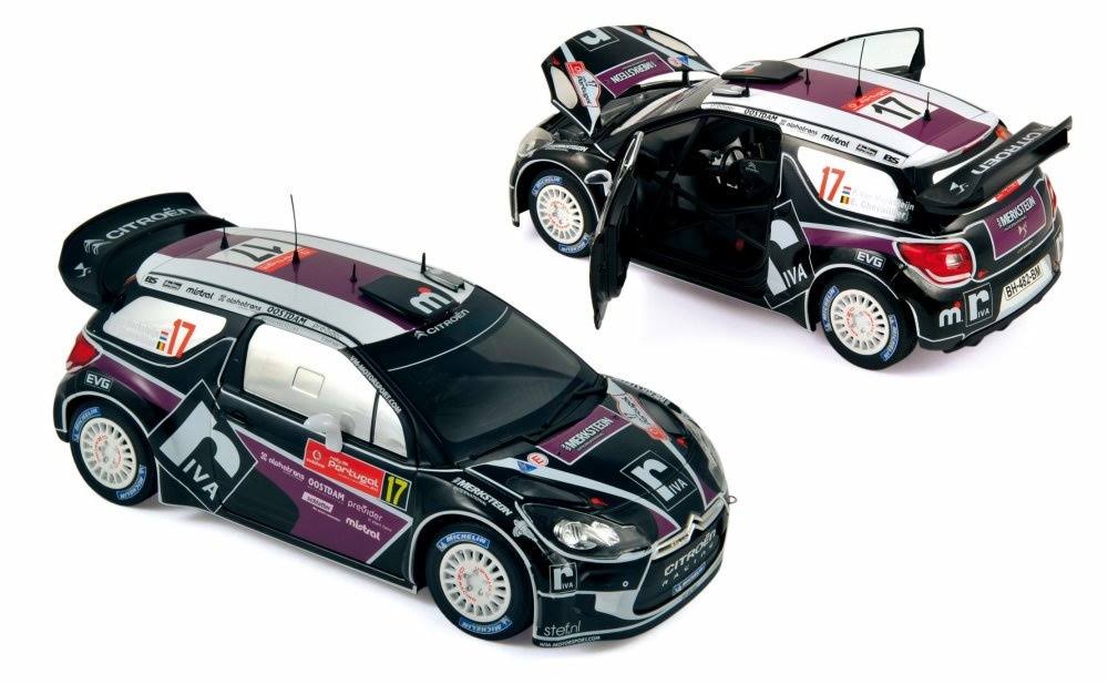 Citroen DS3 WRC Race Car #17 Merksteijn Jr/Chevailler - Rallye DU Portugal 2012 - Norev 181559 - 1/18 Scale Diecast Model Toy Ca
