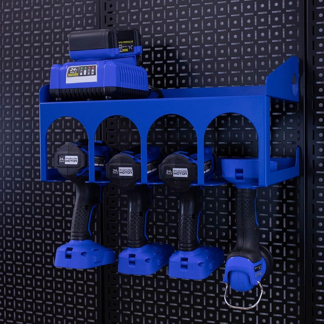 OmniWall Cordless Drill Holder For OmniWall Tool Organization System Silver Pack of 2