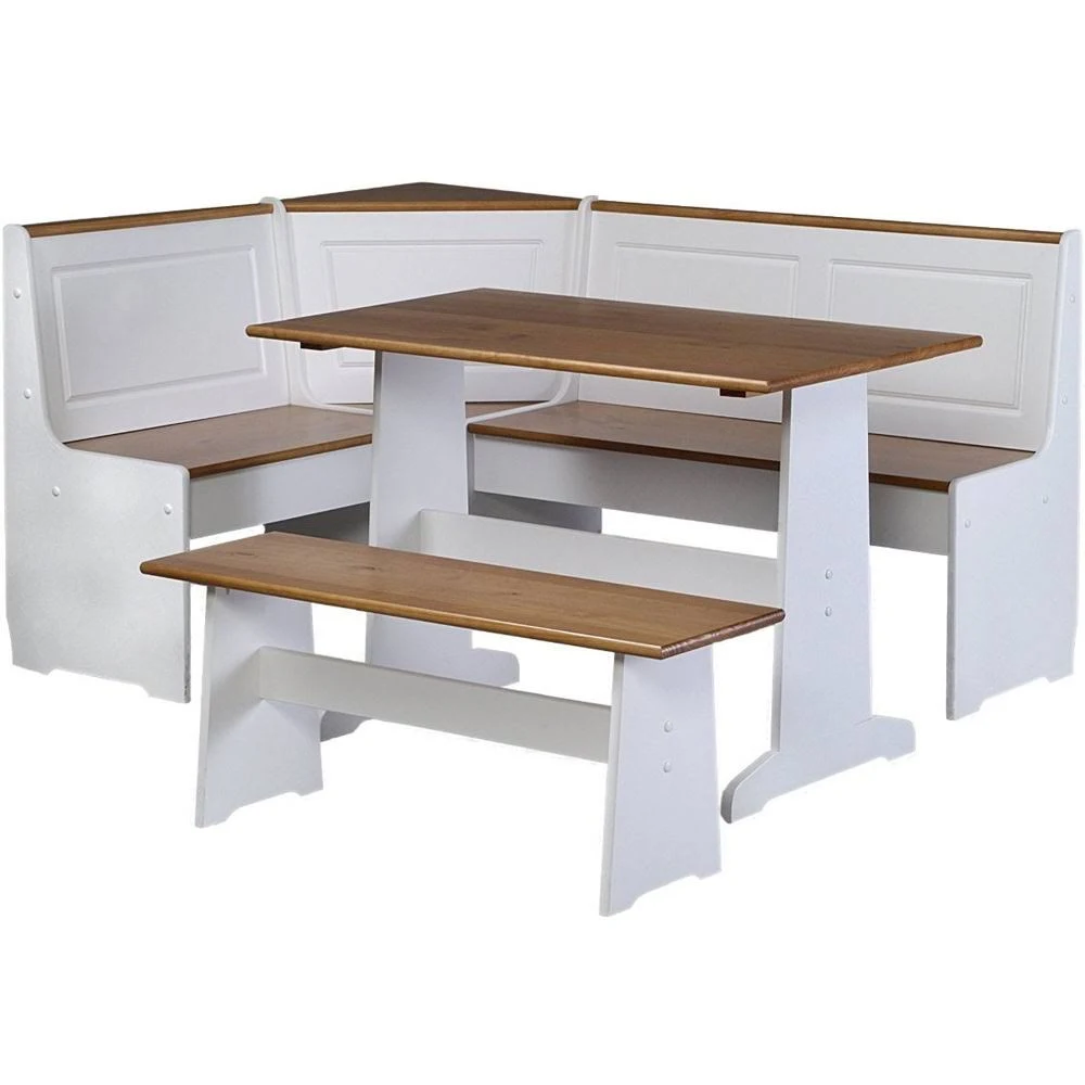 Linon Ardmore NOOK White with Pine Accents 90305WHT-B-KD-U