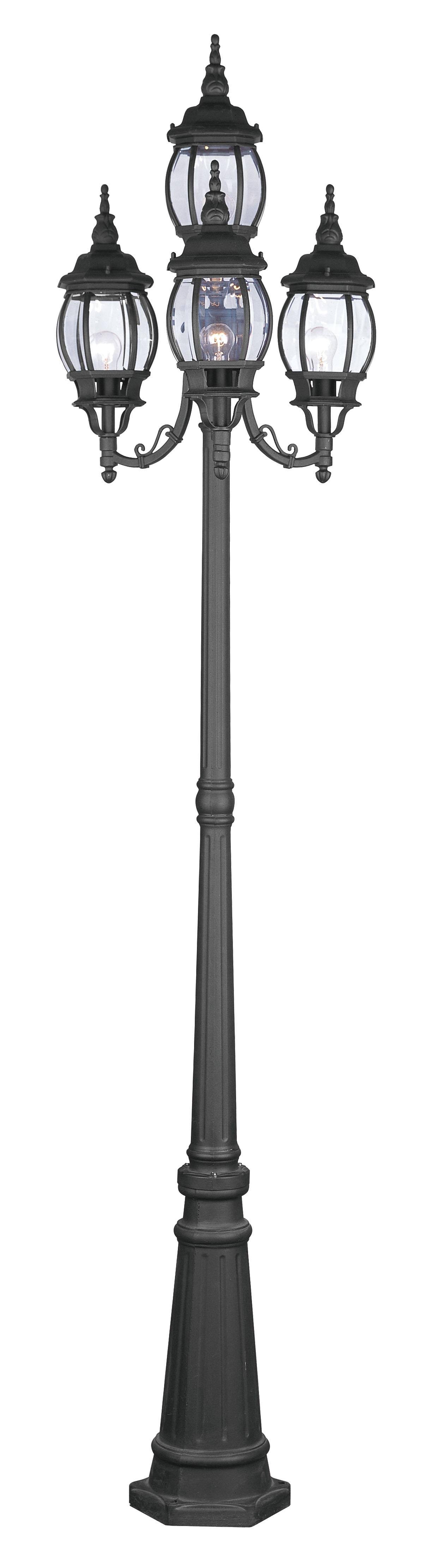 Livex Lighting Frontenac 4 Light Outdoor 4 Head Post, Black 7711-04