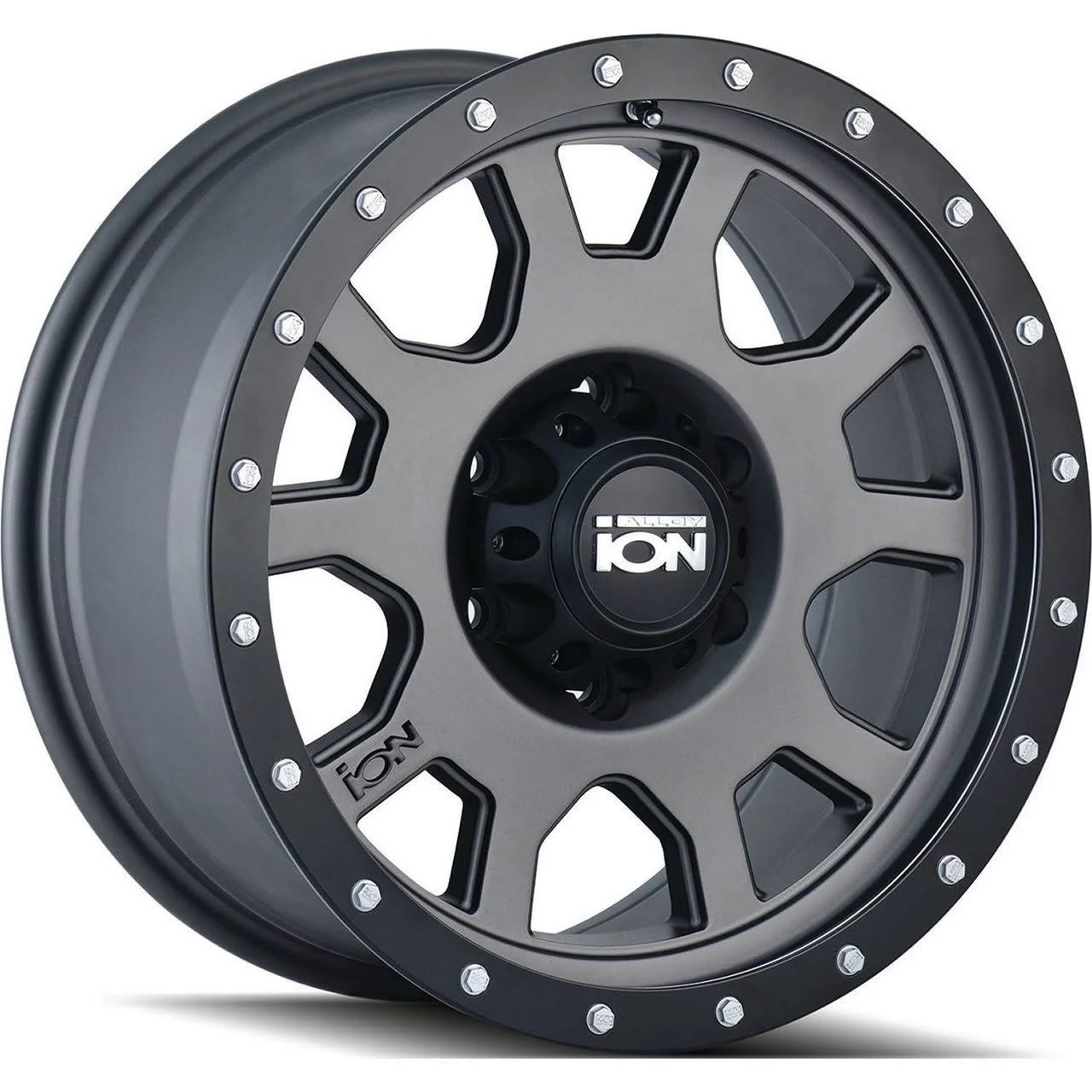 Ion 135 Matte Gunmetal/Black Beadlock 17x8 5-127 10mm 83.82Mm