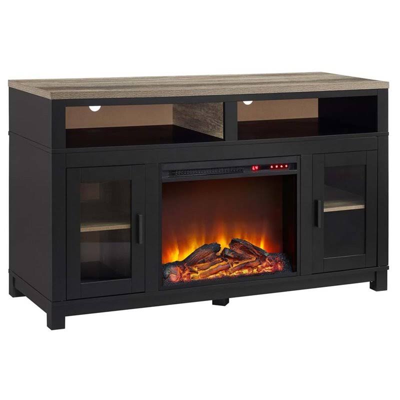 Beaumont Lane Electric Fireplace TV Stand in Black