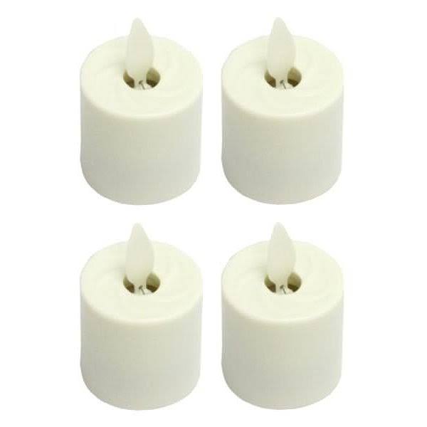Boston Warehouse 76097 - 1.6x22 Battery Operated Rechargeable LED Ivory Plastic Votive (4 Pack)