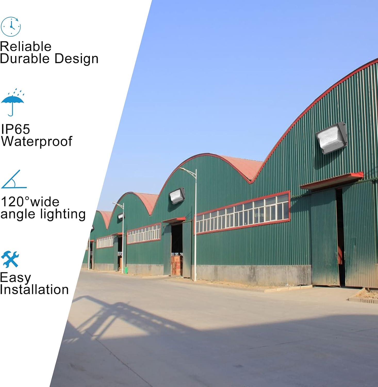 Lightdot 80W LED Wall Pack Light Outdoor Commerical Light 5000K IP65 Waterproof Bright Consistent Daylight Outdoor Commercial and Industrial Security Lighting