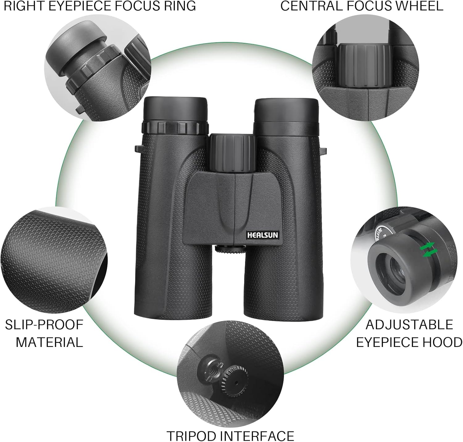12 x 42 Binoculars for Adults, BAK4 Prism HD Professional Binoculars for Bird Watching with Phone Adapter and Carrying Case - Compact Binoculars for Bird Watching Hunting Outdoor Travel
