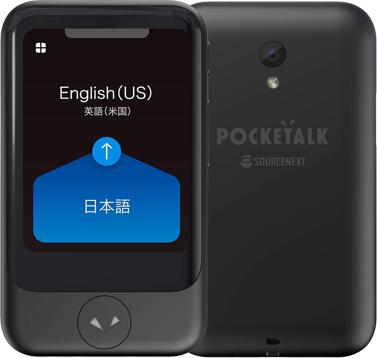 Pocketalk Model S Real Time Two-Way 82 Language Voice Translator with 2 Year Built-in Data and Text-to-Translate Camera & HIPAA Compliant/Black