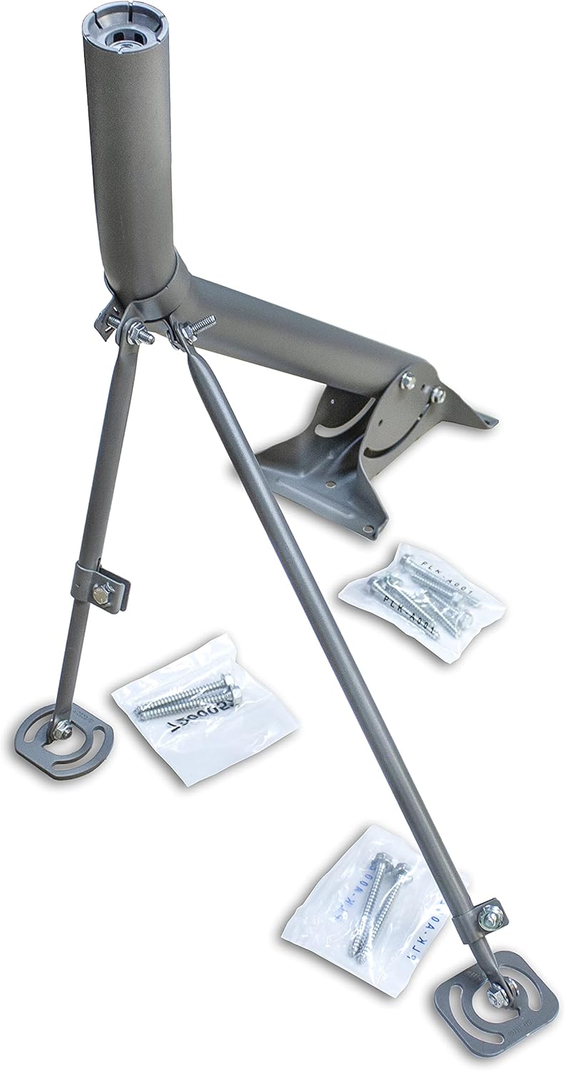 SatelliteSale Universal Antenna Mast 2 Inch O.D. with Monopoles for Mounting Satellite Dish HDTV Pack of 2