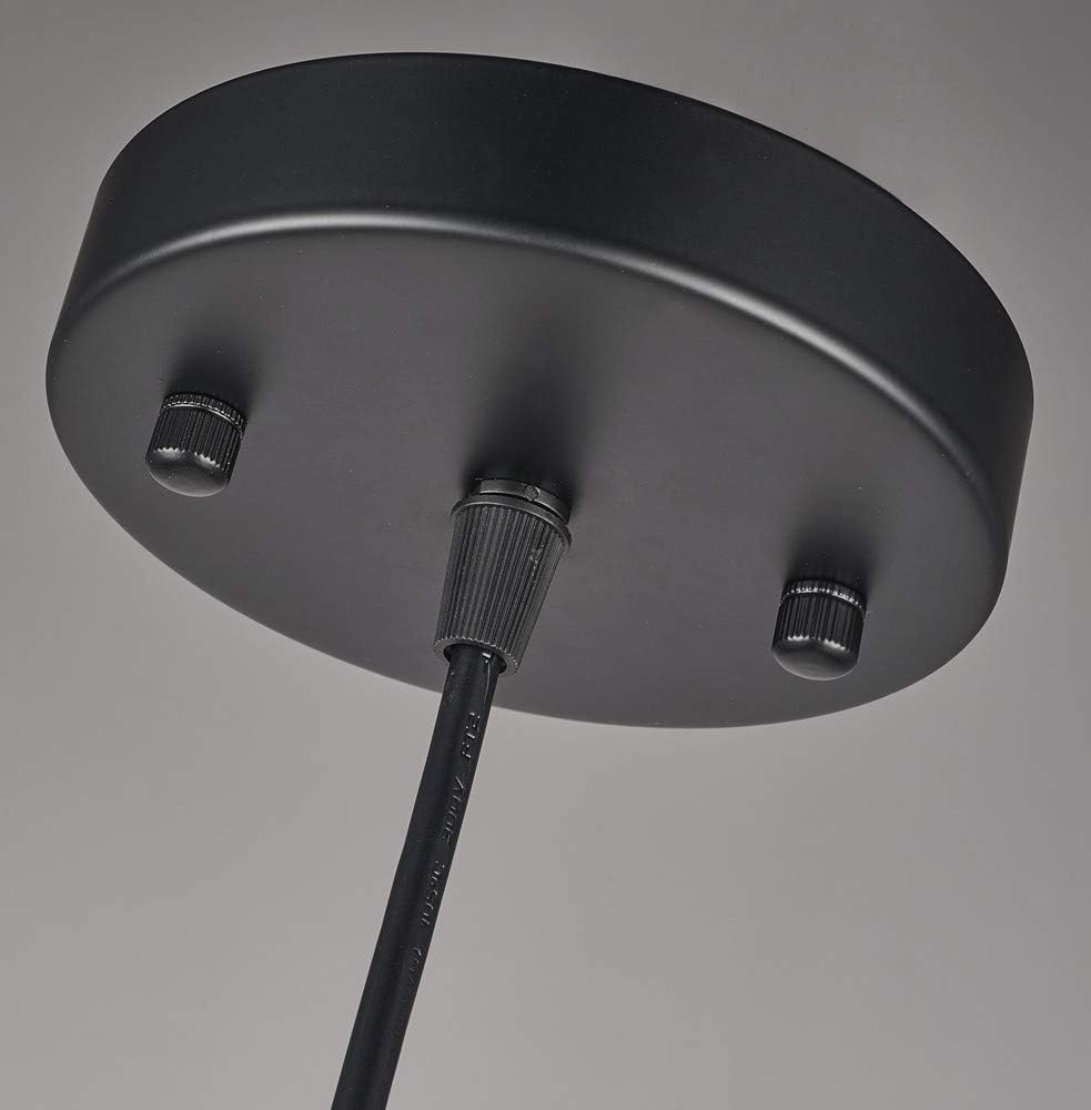 Amabao Lighting, 1 Light, Matte Black Metal Industrial Barn Kitchen Island Pendant Light Fixture, E26 7W LED Bulb Not Included