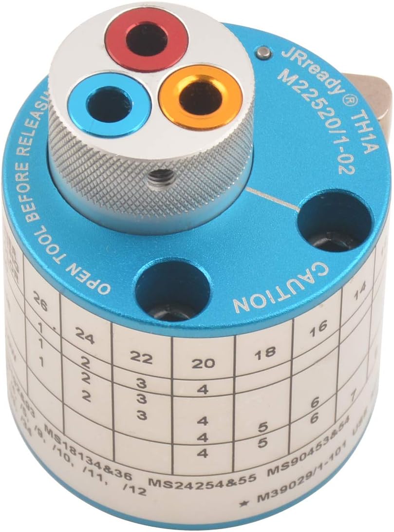 JRready TH1A M22520/1-02 Turret Head Positioner for YJQ-W2A/AF8 Crimping Tool Wire Crimper,Crimp Contacts 12#,16#,20# PIN/SOC