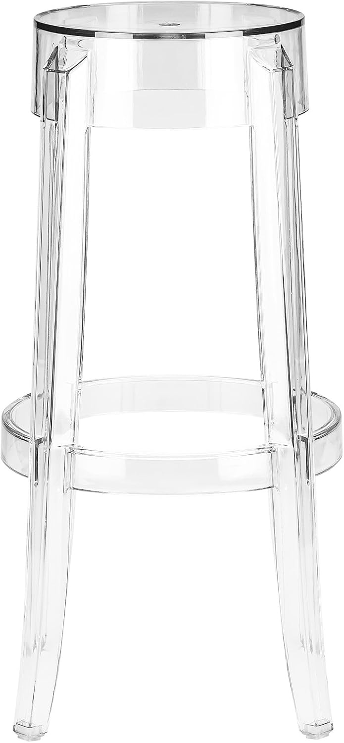 EdgeMod Burton Bar Stool in Clear Pack of 2