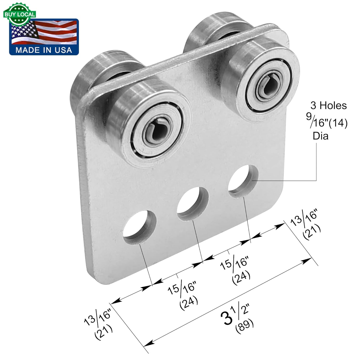 4 Wheel Trolley Assembly, Stable Welded Roller Trolley for 1-5/8