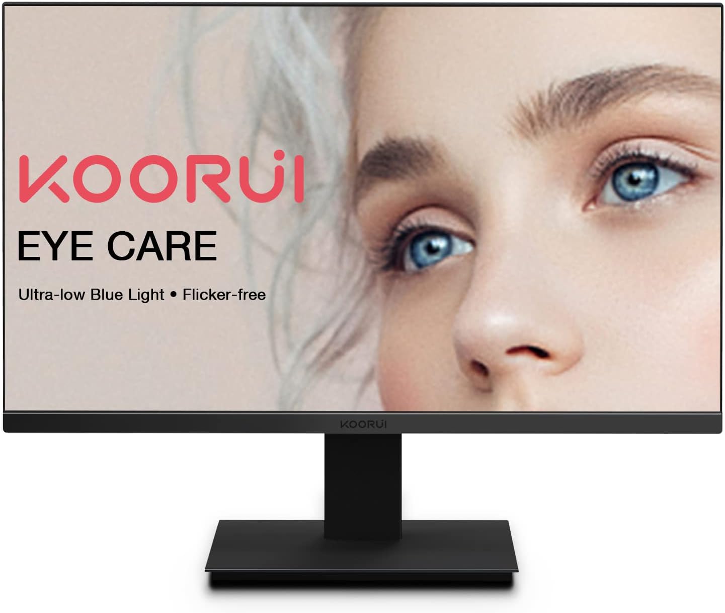 KOORUI 24 Inch Monitor, Full HD 1080p IPS LED Computer Monitor, 75Hz FHD 1920 x 1080 Ultra Slim Desktop PC Monitor with HDMI, VGA, 75 x 75 mm VESA Mountable, Black