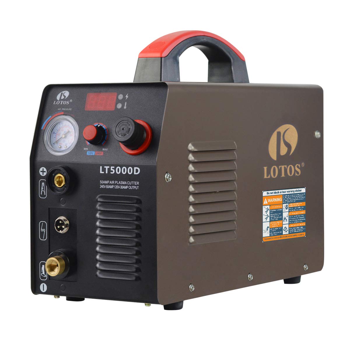 Lotos LT5000D Plasma Cutter 50Amps Dual Voltage Compact Metal Cutter 110/220V AC 1/2