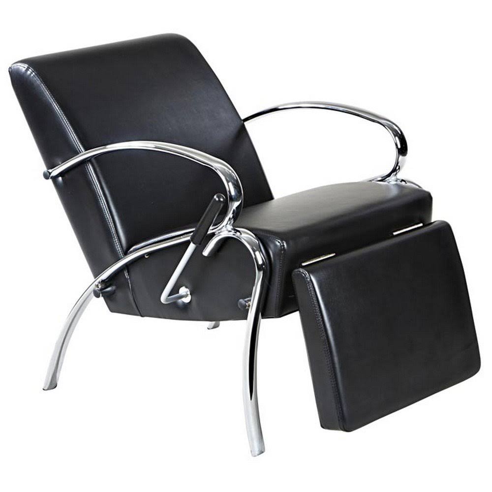 Icarus Spartan Black Reclined Hair Shampoo Chair w/ Footrest