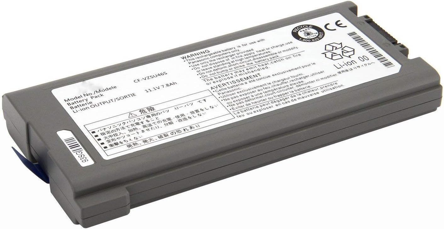 CF-VZSU46S Laptop Battery Replacement for Panasonic Toughbook CF-30 CF-31 CF-53 CF-VZSU46 CF-VZSU46AU CF-VZSU46R CF-VZSU71U CF-VZSU72U CF-VZSU1430U(11.1V 7800mAh) Pack of 2