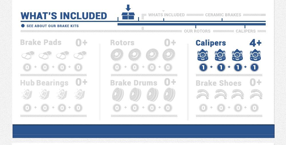 Callahan CCK07083 [4] FRONT + REAR Premium Powder-Coated Remanufactured Calipers + Hardware
