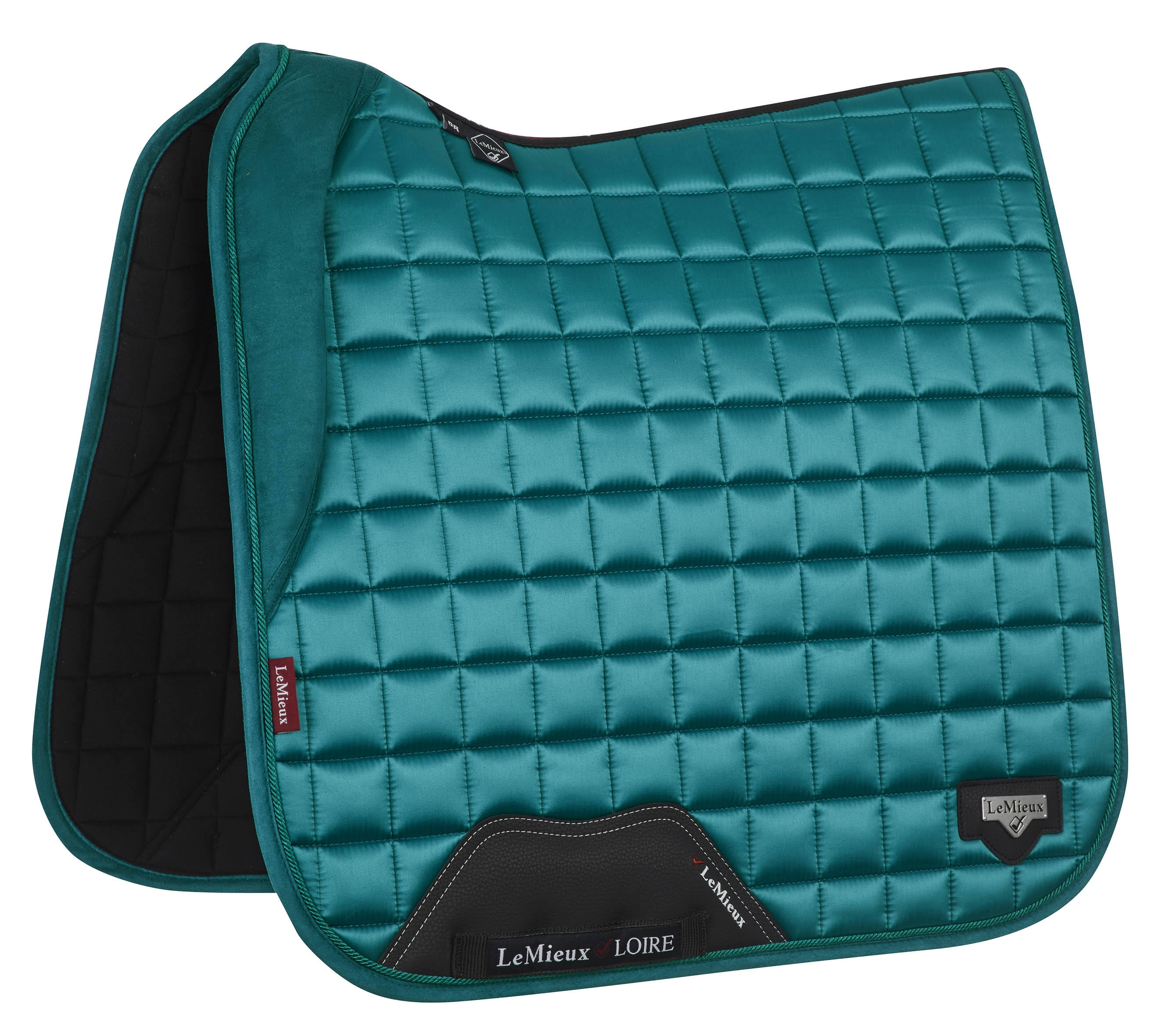 LeMieux Loire Satin Dressage Square - Peacock