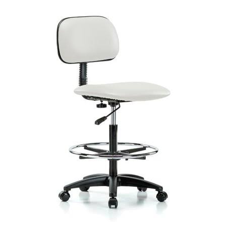 Perch Chairs u0026 Stools Low-Back Drafting Chair; Adobe White Vinyl