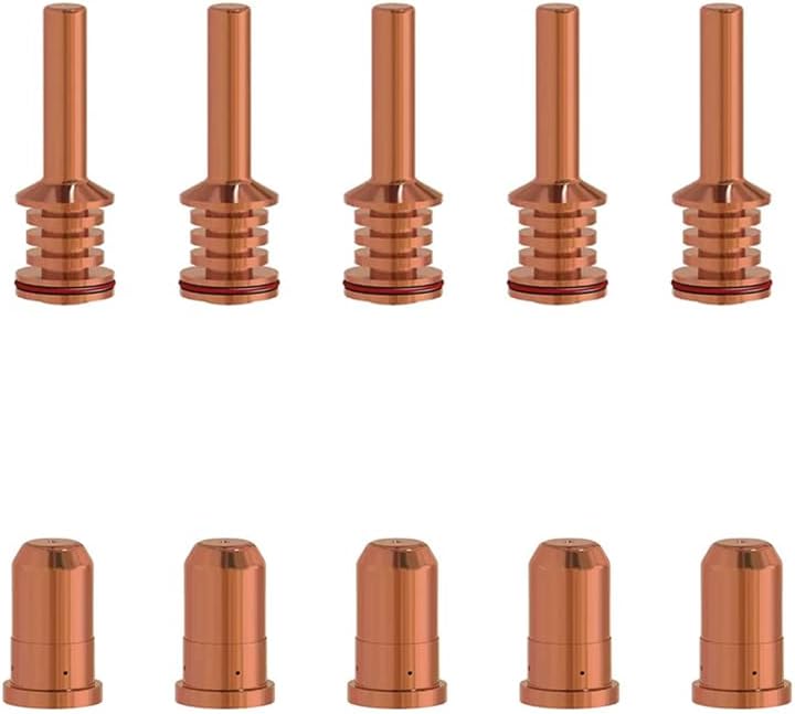 ACCEPTIN 5pcs 420132 Electrodes & 5pcs 420134 Nozzles Fit PMX 30 AIR Plasma Cutting consumables