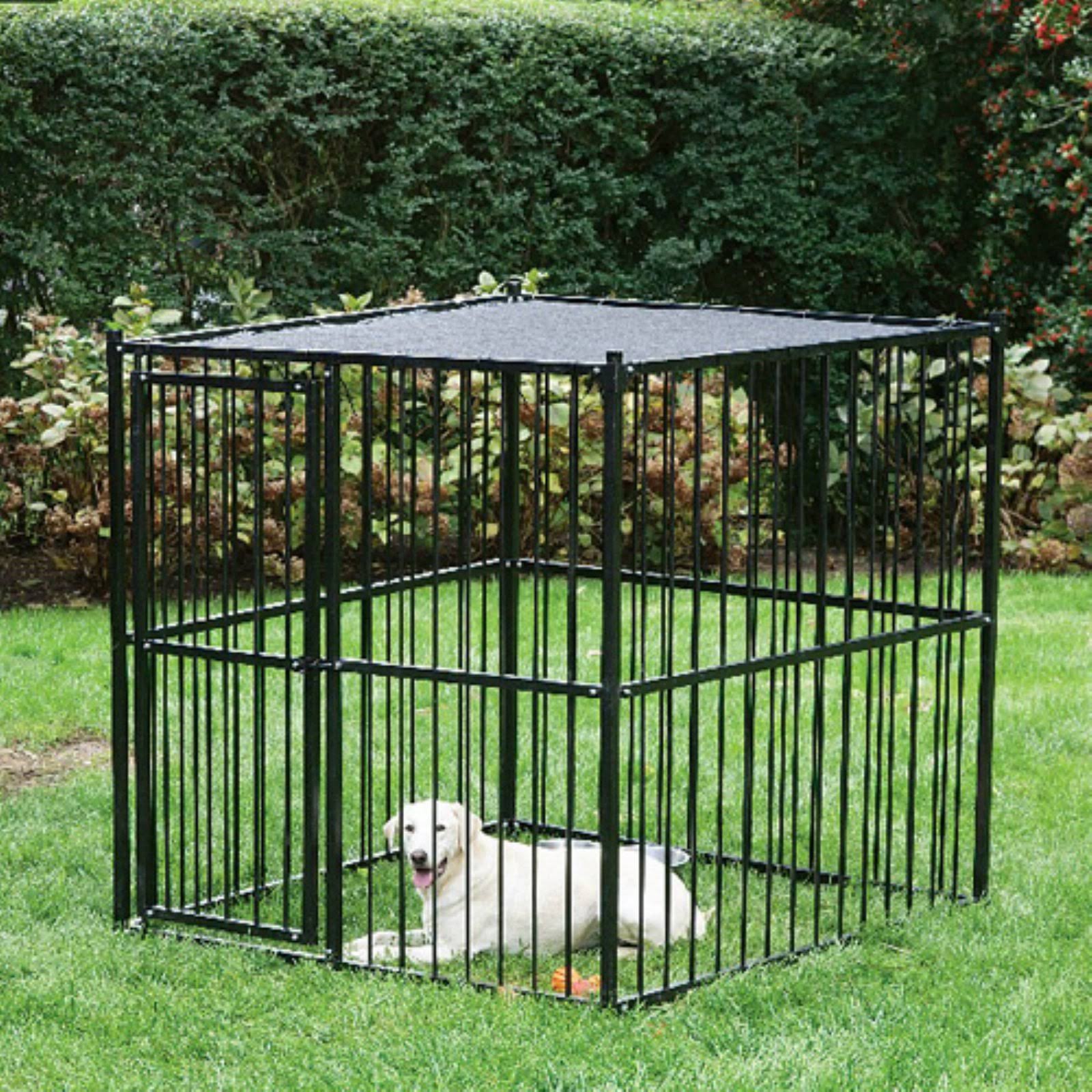 PetSafe Laurelview Dog Kennel with Free Sunblock Top, Black