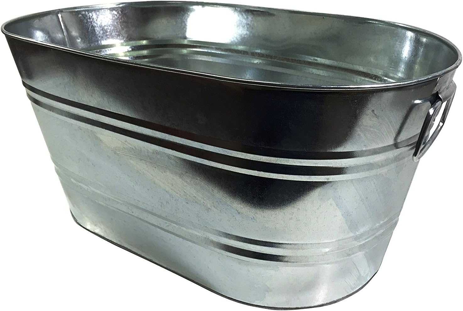 FixtureDisplays Galvanized Metal Ice Bucket Beverage Beer Drink Party Cooler Bucket 15358 Pack of 2