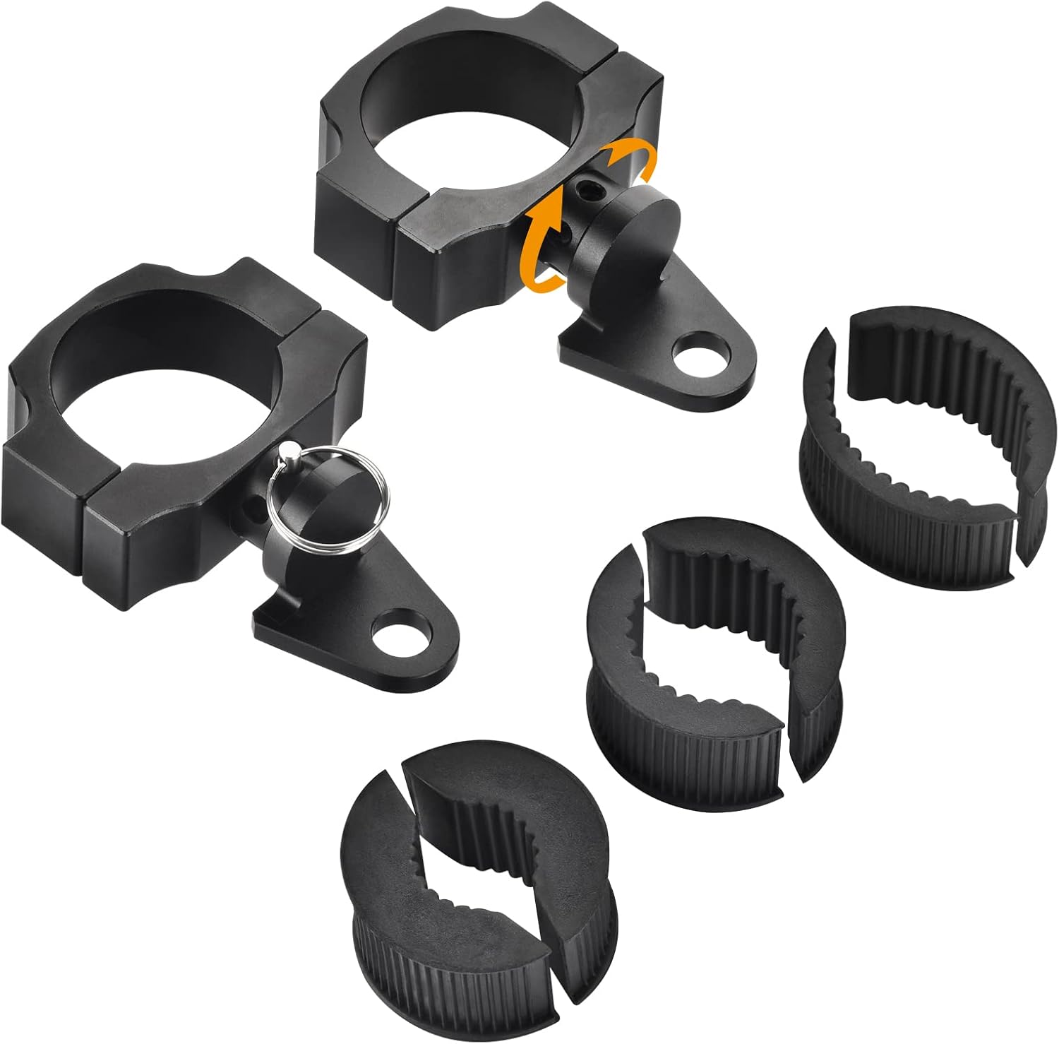 Adjustable UTV Flag Mount Whip Light Mount, Quick-Release Flag Pole Holder Mounting Bracket for 1-2in Roll Bar Compatible with Polaris RZR 1000 XP 900 Pro Can-Am Maverick x3 Pioneer 1000 Talon, 2PCS