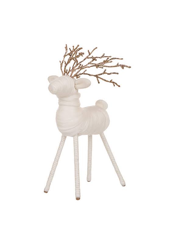 Celebrations 9738014 White Large Standing Deer Christmas Decoration (Pack of 6)