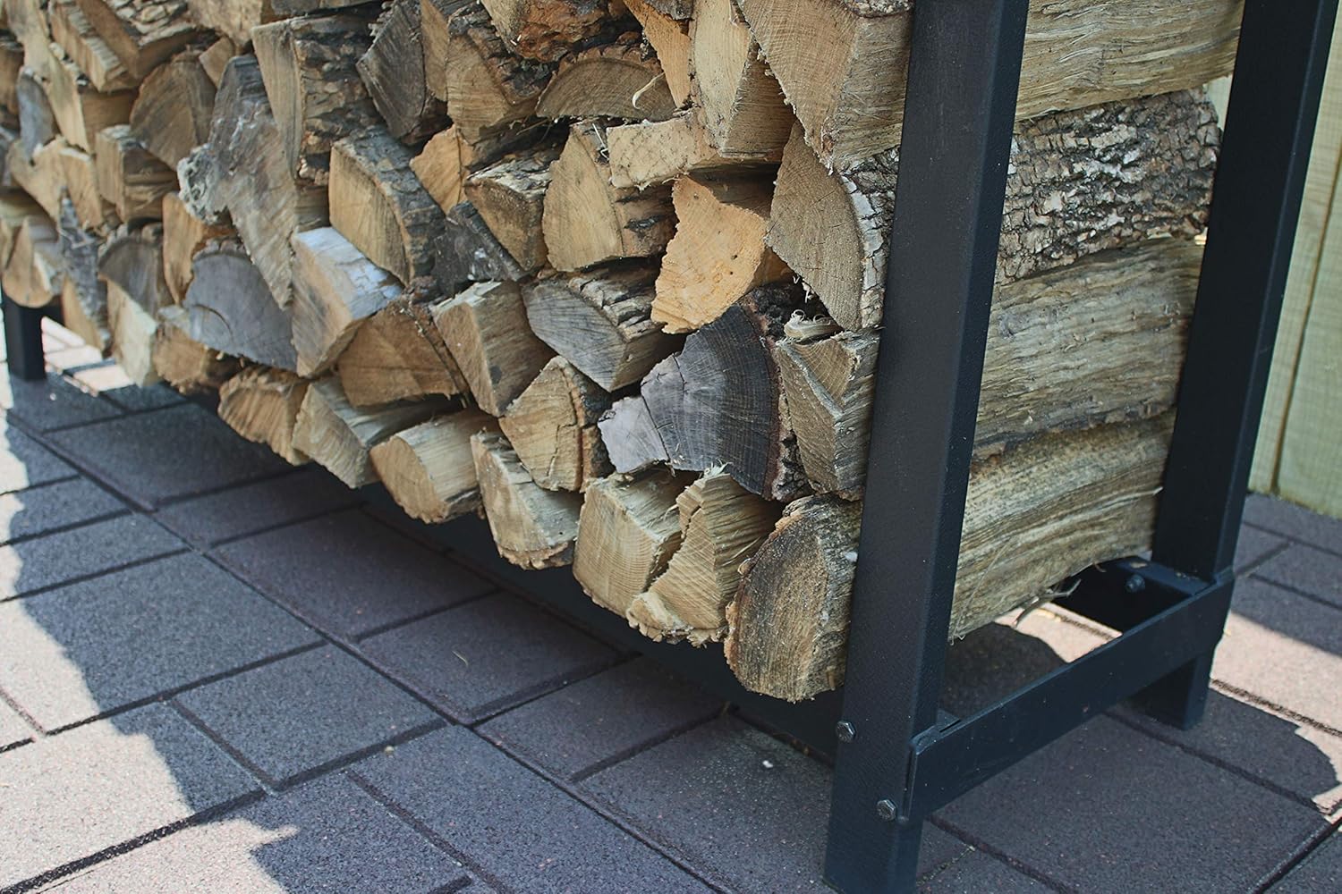The Woodhaven 4 Foot Firewood Log Rack with Cover