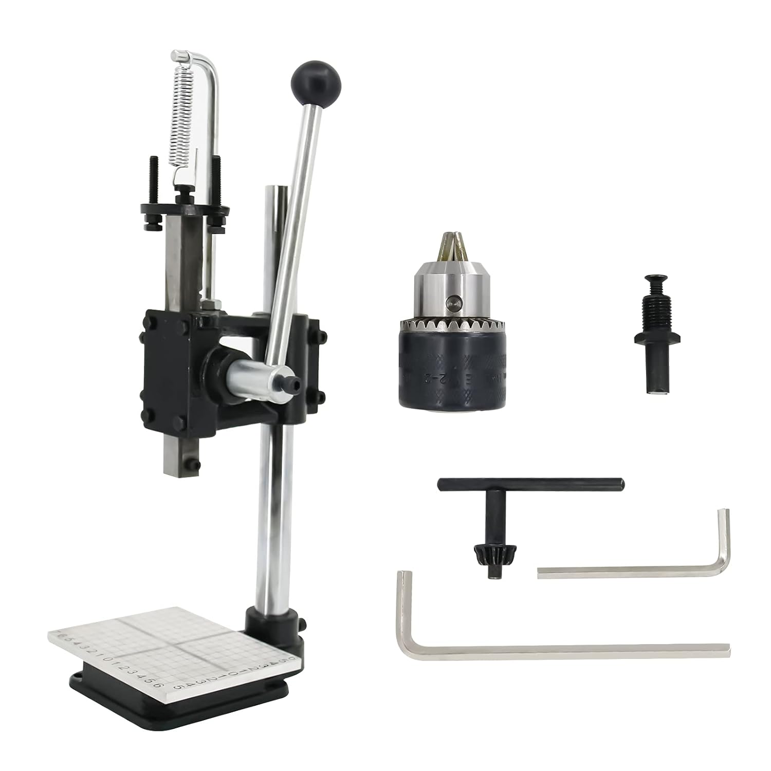 LuckyHigh Manual Leather Hole Puncher Hand Punching Machine for DIY Leather Craft Punching Holes with Chuck