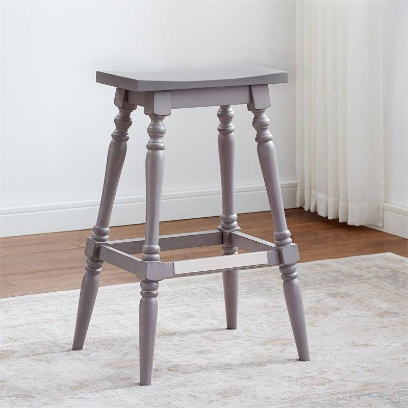 American Woodcrafters Yara 30 in. Gray Backless Bar Stool