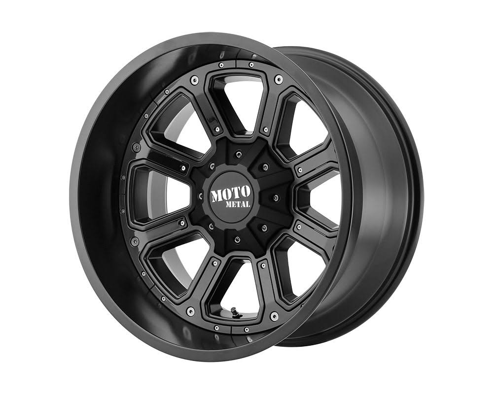 Moto Metal MO98421088724N MO984 Shift Wheel 20x10 8x8x180 -24mm Matte Black Gloss Black Inserts