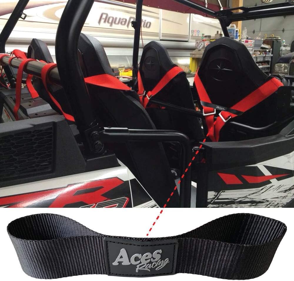 Aces Racing (Pair) 4 and 5 Point Harness Belt Holder/Strap (Black)